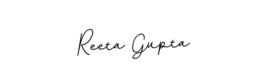 How to make Reeta Gupta name signature. Use BallpointsItalic-DORy9 style for creating short signs online. This is the latest handwritten sign. Reeta Gupta signature style 11 images and pictures png