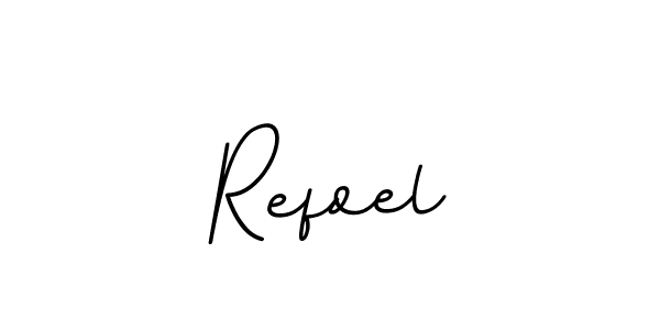 The best way (BallpointsItalic-DORy9) to make a short signature is to pick only two or three words in your name. The name Refoel include a total of six letters. For converting this name. Refoel signature style 11 images and pictures png