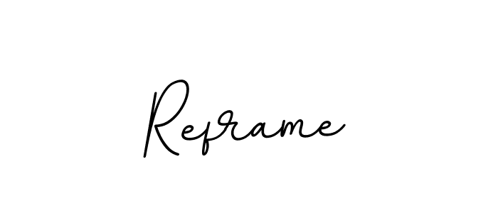 Design your own signature with our free online signature maker. With this signature software, you can create a handwritten (BallpointsItalic-DORy9) signature for name Reframe. Reframe signature style 11 images and pictures png