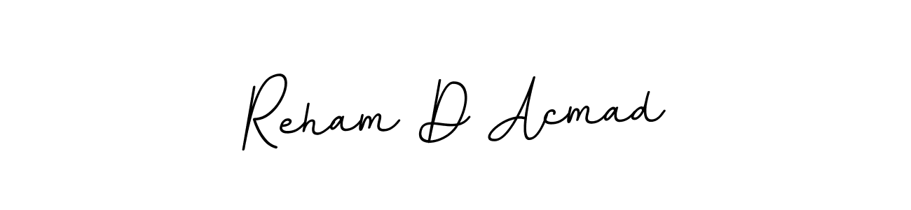 Make a beautiful signature design for name Reham D Acmad. With this signature (BallpointsItalic-DORy9) style, you can create a handwritten signature for free. Reham D Acmad signature style 11 images and pictures png