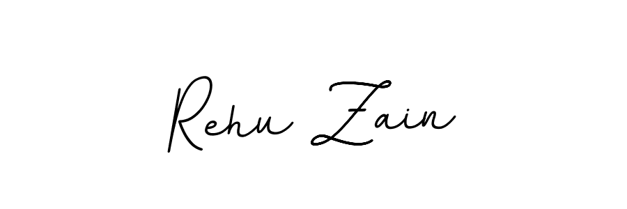 How to make Rehu Zain name signature. Use BallpointsItalic-DORy9 style for creating short signs online. This is the latest handwritten sign. Rehu Zain signature style 11 images and pictures png