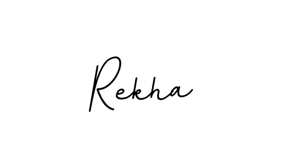 You should practise on your own different ways (BallpointsItalic-DORy9) to write your name (Rekha ) in signature. don't let someone else do it for you. Rekha  signature style 11 images and pictures png