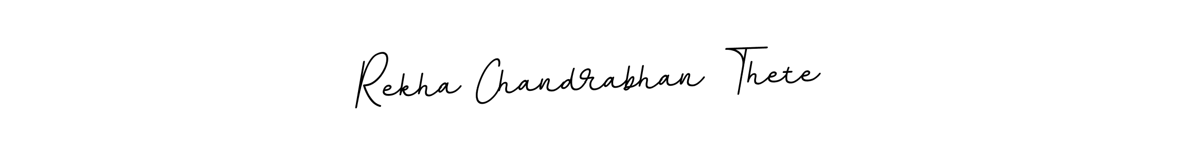 This is the best signature style for the Rekha Chandrabhan Thete name. Also you like these signature font (BallpointsItalic-DORy9). Mix name signature. Rekha Chandrabhan Thete signature style 11 images and pictures png