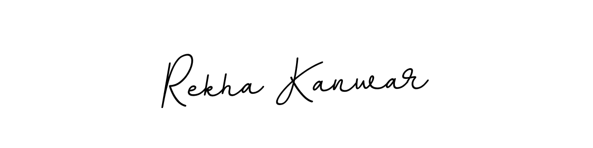 Rekha Kanwar stylish signature style. Best Handwritten Sign (BallpointsItalic-DORy9) for my name. Handwritten Signature Collection Ideas for my name Rekha Kanwar. Rekha Kanwar signature style 11 images and pictures png