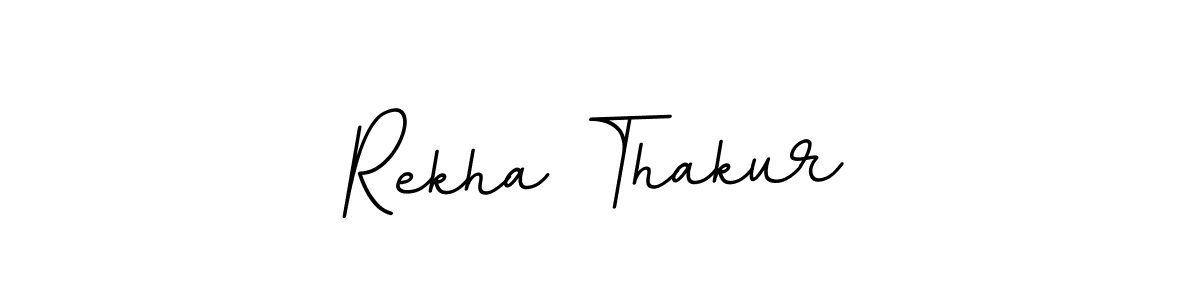 The best way (BallpointsItalic-DORy9) to make a short signature is to pick only two or three words in your name. The name Rekha Thakur include a total of six letters. For converting this name. Rekha Thakur signature style 11 images and pictures png