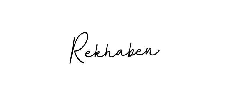 Use a signature maker to create a handwritten signature online. With this signature software, you can design (BallpointsItalic-DORy9) your own signature for name Rekhaben. Rekhaben signature style 11 images and pictures png