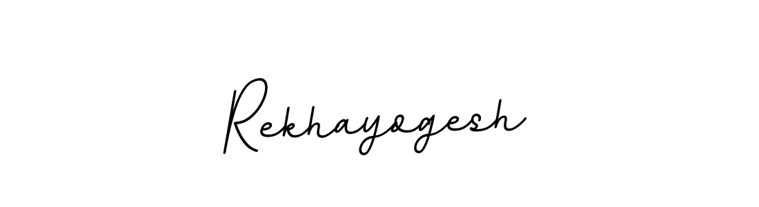 Rekhayogesh stylish signature style. Best Handwritten Sign (BallpointsItalic-DORy9) for my name. Handwritten Signature Collection Ideas for my name Rekhayogesh. Rekhayogesh signature style 11 images and pictures png