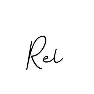 You should practise on your own different ways (BallpointsItalic-DORy9) to write your name (Rel) in signature. don't let someone else do it for you. Rel signature style 11 images and pictures png