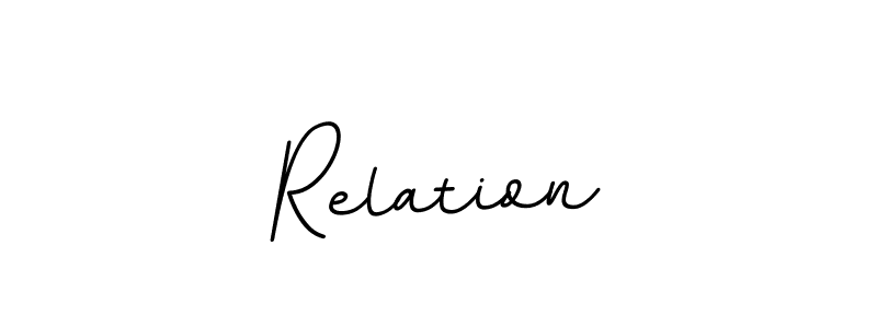 Make a beautiful signature design for name Relation. With this signature (BallpointsItalic-DORy9) style, you can create a handwritten signature for free. Relation signature style 11 images and pictures png