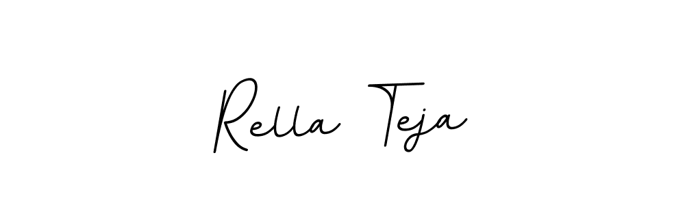 You should practise on your own different ways (BallpointsItalic-DORy9) to write your name (Rella Teja) in signature. don't let someone else do it for you. Rella Teja signature style 11 images and pictures png