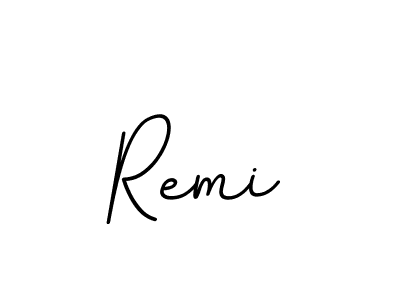 Make a beautiful signature design for name Remi. With this signature (BallpointsItalic-DORy9) style, you can create a handwritten signature for free. Remi signature style 11 images and pictures png