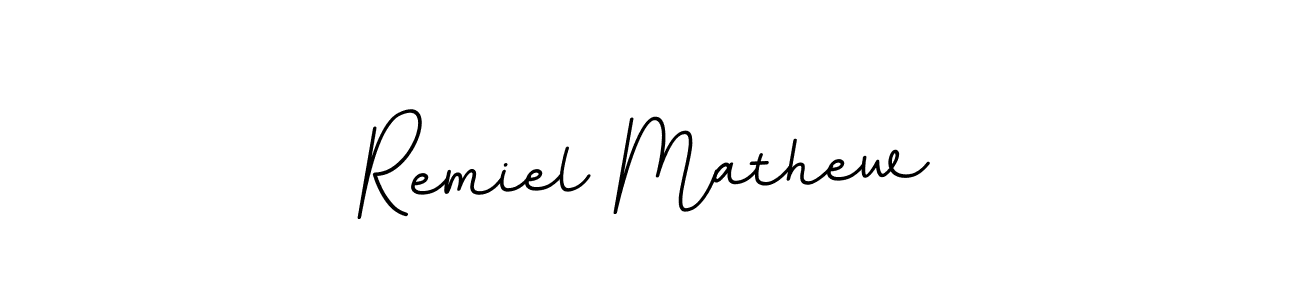 This is the best signature style for the Remiel Mathew name. Also you like these signature font (BallpointsItalic-DORy9). Mix name signature. Remiel Mathew signature style 11 images and pictures png