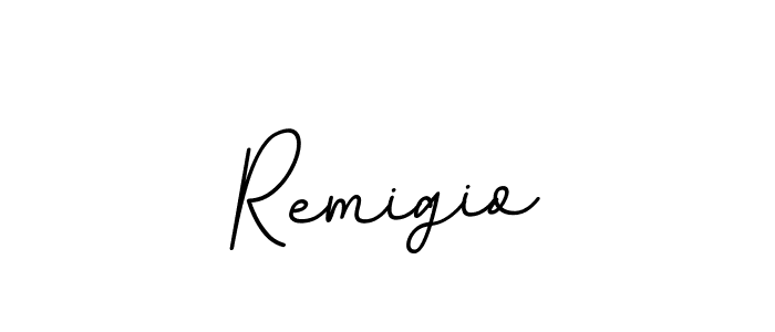 This is the best signature style for the Remigio name. Also you like these signature font (BallpointsItalic-DORy9). Mix name signature. Remigio signature style 11 images and pictures png