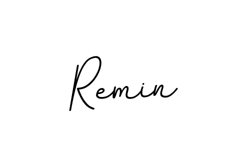You should practise on your own different ways (BallpointsItalic-DORy9) to write your name (Remin) in signature. don't let someone else do it for you. Remin signature style 11 images and pictures png