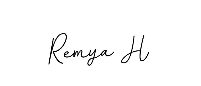 This is the best signature style for the Remya H name. Also you like these signature font (BallpointsItalic-DORy9). Mix name signature. Remya H signature style 11 images and pictures png