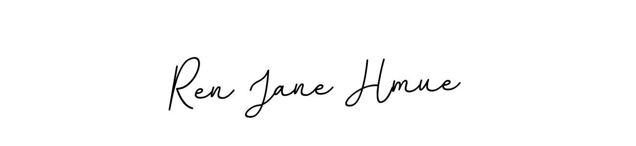 How to make Ren Jane Hmue name signature. Use BallpointsItalic-DORy9 style for creating short signs online. This is the latest handwritten sign. Ren Jane Hmue signature style 11 images and pictures png