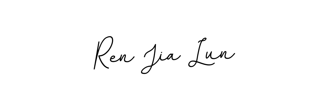 This is the best signature style for the Ren Jia Lun name. Also you like these signature font (BallpointsItalic-DORy9). Mix name signature. Ren Jia Lun signature style 11 images and pictures png