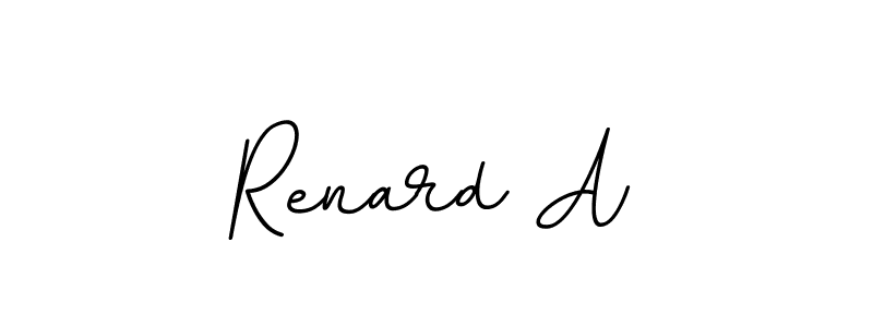 Renard A stylish signature style. Best Handwritten Sign (BallpointsItalic-DORy9) for my name. Handwritten Signature Collection Ideas for my name Renard A. Renard A signature style 11 images and pictures png