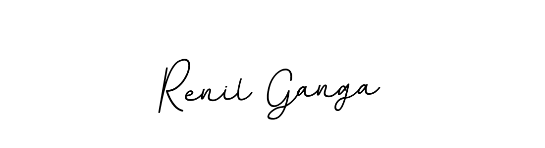 Create a beautiful signature design for name Renil Ganga. With this signature (BallpointsItalic-DORy9) fonts, you can make a handwritten signature for free. Renil Ganga signature style 11 images and pictures png