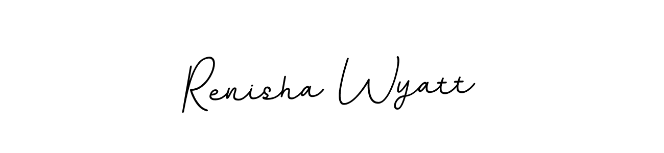 The best way (BallpointsItalic-DORy9) to make a short signature is to pick only two or three words in your name. The name Renisha Wyatt include a total of six letters. For converting this name. Renisha Wyatt signature style 11 images and pictures png