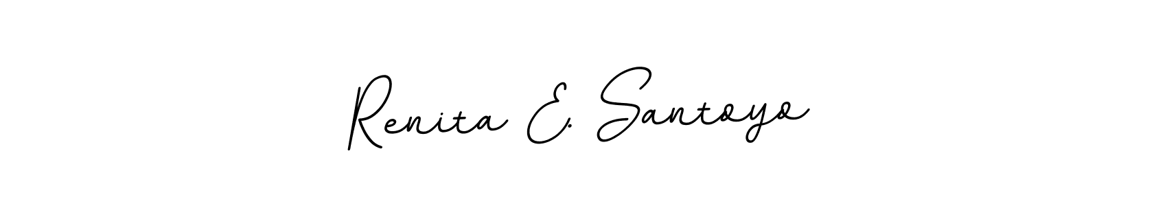 How to make Renita E. Santoyo name signature. Use BallpointsItalic-DORy9 style for creating short signs online. This is the latest handwritten sign. Renita E. Santoyo signature style 11 images and pictures png