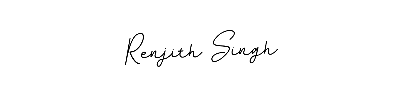 You should practise on your own different ways (BallpointsItalic-DORy9) to write your name (Renjith Singh ) in signature. don't let someone else do it for you. Renjith Singh  signature style 11 images and pictures png