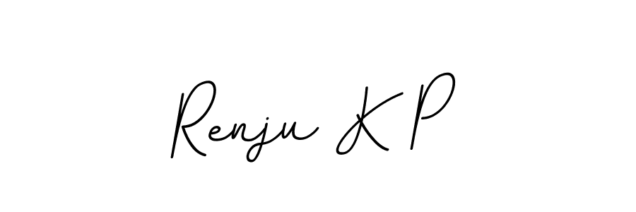 You should practise on your own different ways (BallpointsItalic-DORy9) to write your name (Renju K P) in signature. don't let someone else do it for you. Renju K P signature style 11 images and pictures png