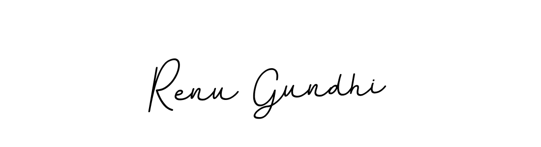 Renu Gundhi stylish signature style. Best Handwritten Sign (BallpointsItalic-DORy9) for my name. Handwritten Signature Collection Ideas for my name Renu Gundhi. Renu Gundhi signature style 11 images and pictures png