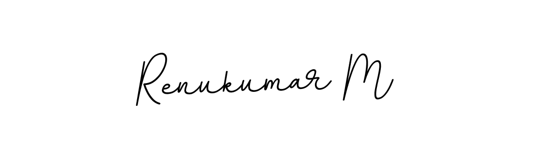The best way (BallpointsItalic-DORy9) to make a short signature is to pick only two or three words in your name. The name Renukumar M include a total of six letters. For converting this name. Renukumar M signature style 11 images and pictures png