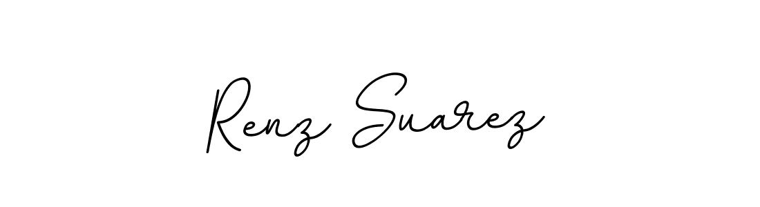Make a beautiful signature design for name Renz Suarez. With this signature (BallpointsItalic-DORy9) style, you can create a handwritten signature for free. Renz Suarez signature style 11 images and pictures png