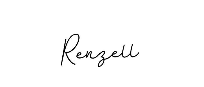 How to make Renzell name signature. Use BallpointsItalic-DORy9 style for creating short signs online. This is the latest handwritten sign. Renzell signature style 11 images and pictures png