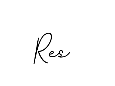 How to make Res  name signature. Use BallpointsItalic-DORy9 style for creating short signs online. This is the latest handwritten sign. Res  signature style 11 images and pictures png