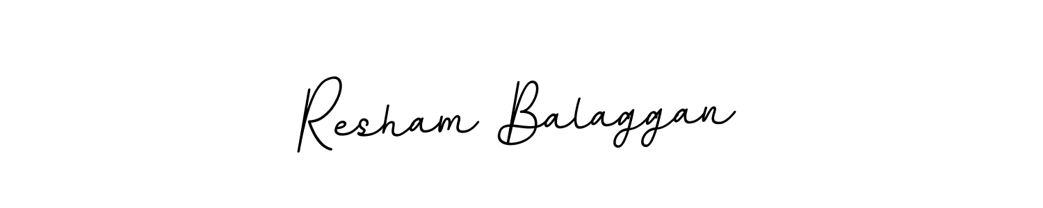 Create a beautiful signature design for name Resham Balaggan. With this signature (BallpointsItalic-DORy9) fonts, you can make a handwritten signature for free. Resham Balaggan signature style 11 images and pictures png