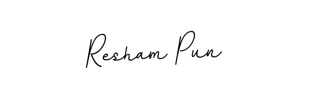 Create a beautiful signature design for name Resham Pun. With this signature (BallpointsItalic-DORy9) fonts, you can make a handwritten signature for free. Resham Pun signature style 11 images and pictures png