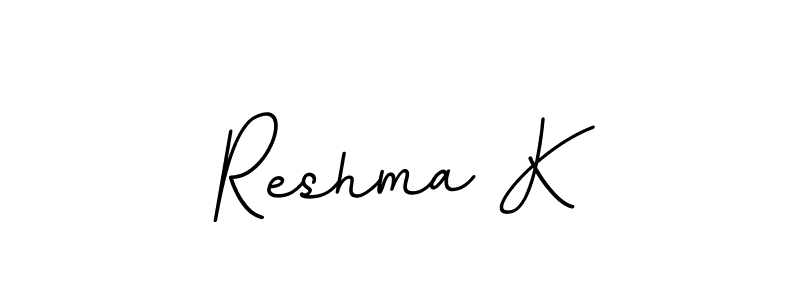 Also we have Reshma K name is the best signature style. Create professional handwritten signature collection using BallpointsItalic-DORy9 autograph style. Reshma K signature style 11 images and pictures png