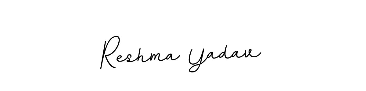 The best way (BallpointsItalic-DORy9) to make a short signature is to pick only two or three words in your name. The name Reshma Yadav include a total of six letters. For converting this name. Reshma Yadav signature style 11 images and pictures png