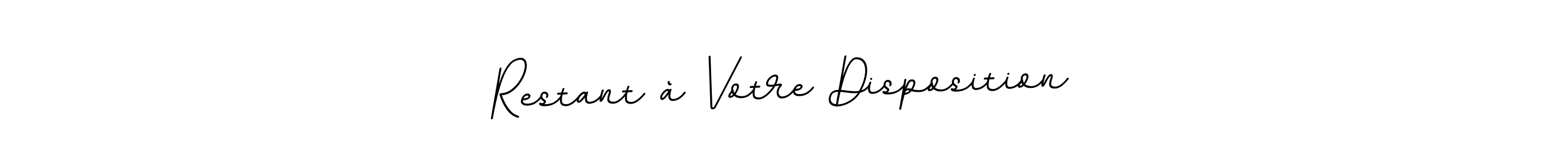 It looks lik you need a new signature style for name Restant à Votre Disposition. Design unique handwritten (BallpointsItalic-DORy9) signature with our free signature maker in just a few clicks. Restant à Votre Disposition signature style 11 images and pictures png