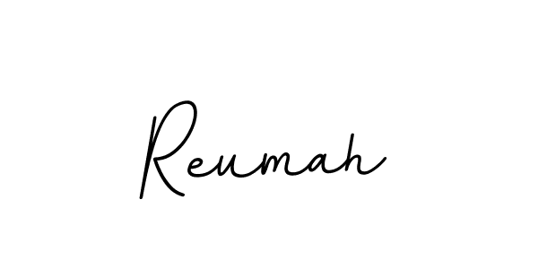 Design your own signature with our free online signature maker. With this signature software, you can create a handwritten (BallpointsItalic-DORy9) signature for name Reumah. Reumah signature style 11 images and pictures png