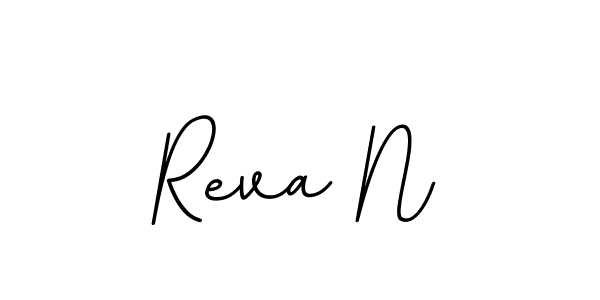 How to make Reva N name signature. Use BallpointsItalic-DORy9 style for creating short signs online. This is the latest handwritten sign. Reva N signature style 11 images and pictures png