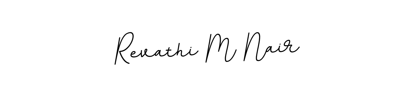 This is the best signature style for the Revathi M Nair name. Also you like these signature font (BallpointsItalic-DORy9). Mix name signature. Revathi M Nair signature style 11 images and pictures png