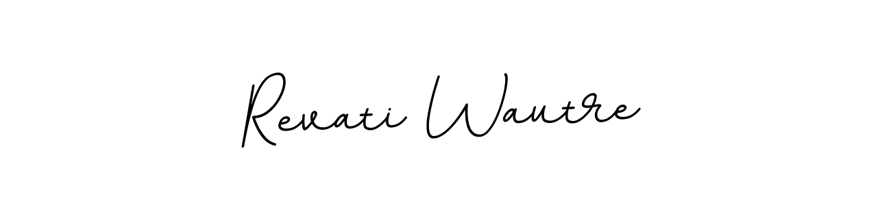 Make a beautiful signature design for name Revati Wautre. With this signature (BallpointsItalic-DORy9) style, you can create a handwritten signature for free. Revati Wautre signature style 11 images and pictures png