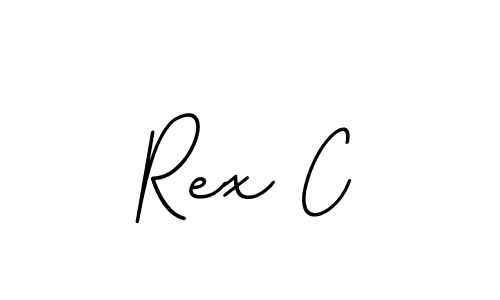 Design your own signature with our free online signature maker. With this signature software, you can create a handwritten (BallpointsItalic-DORy9) signature for name Rex C. Rex C signature style 11 images and pictures png