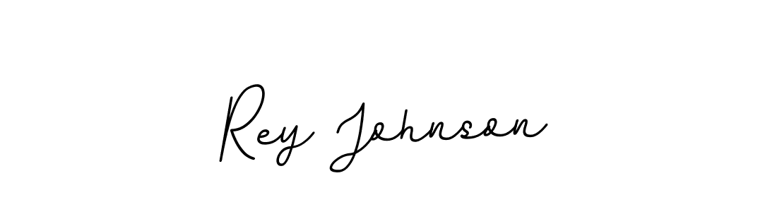 Create a beautiful signature design for name Rey Johnson. With this signature (BallpointsItalic-DORy9) fonts, you can make a handwritten signature for free. Rey Johnson signature style 11 images and pictures png