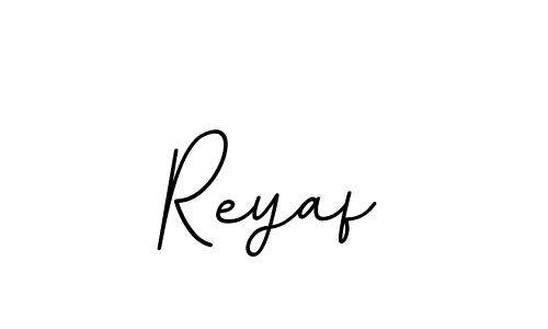 Use a signature maker to create a handwritten signature online. With this signature software, you can design (BallpointsItalic-DORy9) your own signature for name Reyaf. Reyaf signature style 11 images and pictures png