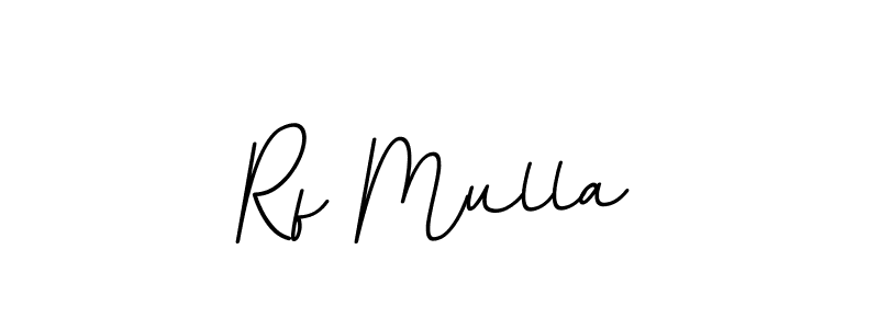 How to make Rf Mulla name signature. Use BallpointsItalic-DORy9 style for creating short signs online. This is the latest handwritten sign. Rf Mulla signature style 11 images and pictures png