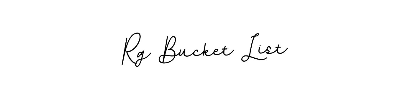 Design your own signature with our free online signature maker. With this signature software, you can create a handwritten (BallpointsItalic-DORy9) signature for name Rg Bucket List. Rg Bucket List signature style 11 images and pictures png