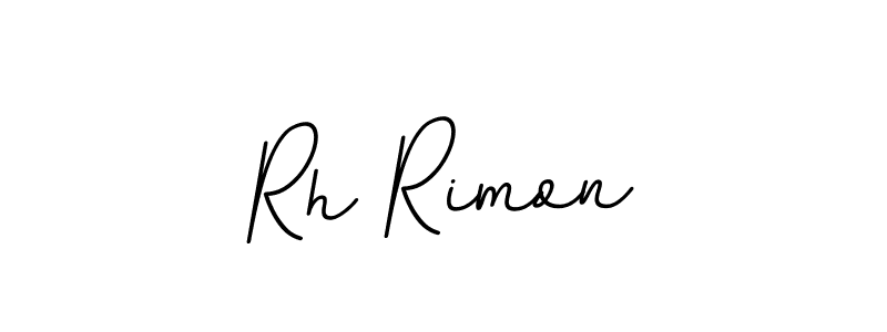 How to make Rh Rimon name signature. Use BallpointsItalic-DORy9 style for creating short signs online. This is the latest handwritten sign. Rh Rimon signature style 11 images and pictures png