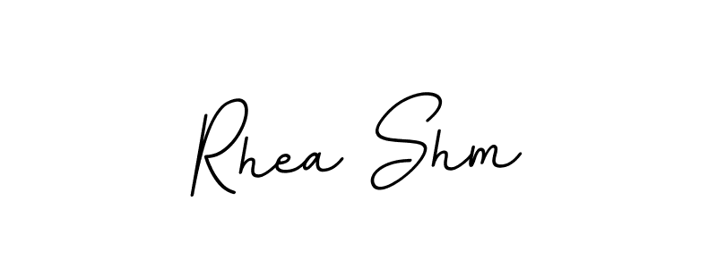 How to make Rhea Shm name signature. Use BallpointsItalic-DORy9 style for creating short signs online. This is the latest handwritten sign. Rhea Shm signature style 11 images and pictures png
