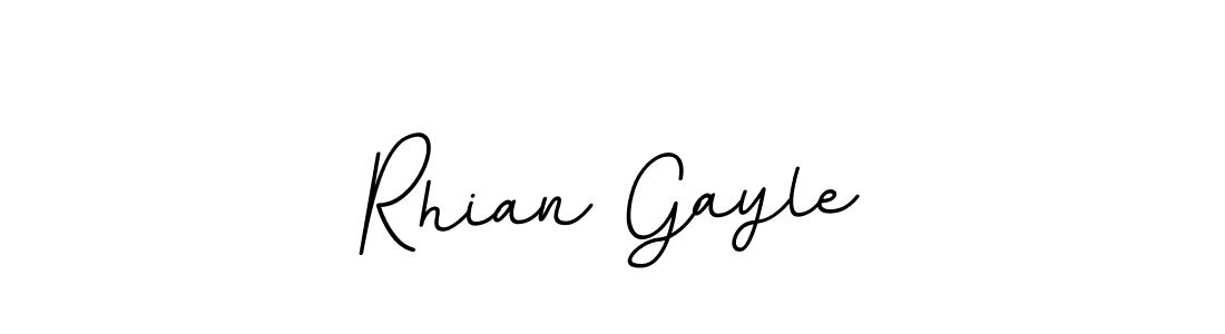 Make a beautiful signature design for name Rhian Gayle. With this signature (BallpointsItalic-DORy9) style, you can create a handwritten signature for free. Rhian Gayle signature style 11 images and pictures png