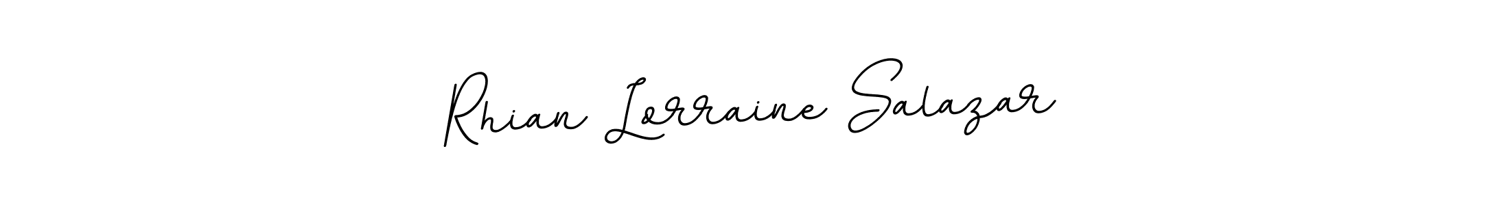 Make a beautiful signature design for name Rhian Lorraine Salazar. With this signature (BallpointsItalic-DORy9) style, you can create a handwritten signature for free. Rhian Lorraine Salazar signature style 11 images and pictures png